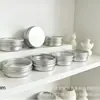 Caja Redonda de Aluminio Roscada Cera Gel para el Cabello Perfume Incienso Cosméticos Crema Caja Dispensadora Sellada de Metal