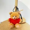 Chaveiro Pingente Boneca Urso Vestido Brinquedo de Pelúcia Ursinho de Pelúcia Evento da Temporada de Formatura Presente com Impressão de Logo
