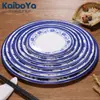 Kaibaiya Prato Redondo de Melamina Imitação Porcelana Azul e Branco Prato de Plástico Prato de Restaurante Chinês Prato de Frutas Comercial