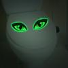Fun-F706G Ojos Verde Luminoso Baño Inodoro Pegatinas para Inodoro Fondo del Hogar Pegatinas de Embellecimiento Al por Mayor