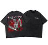 Camiseta Lavada Vintage Camiseta Anime Nueva Hip Hop Holgada Sudeste Asiático Shopee Transfronteriza Manga Corta Ropa de Mujer al Mayoreo