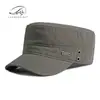 Chapéus de Algodão Puro Atacado, Bonés de Beisebol da Moda Estilo Coreano para Homens, Chapéus de Proteção Solar, Chapéus Casuais de Topo Plano para Exterior, Chapéus Militares para Mulheres