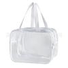 Bolsa Transparente Simples de Venda Quente Transfronteiriça para Viagem Grande Capacidade Armazenamento com Divisórias PVC Separação Seca e Úmida Necessaire
