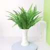 Flores Artificiales de Amazon Transfronterizas, Hojas de Hierba Persa de Siete Ramas, Helechos de Boston, Plantas de Interior y Exterior