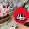 (Sombrero de Manzana Terminado) Gorro de Punto Rojo Lindo de Manzana para Bebé Otoño e Invierno Protección para Orejas Gorro Cálido para Niños