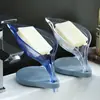 Jabonera con forma de hojas creativas para baño, con ventosa sin perforaciones, para desagüe de baño, para lavandería