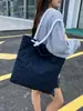 Bolsa Nuvem Casual de Grande Capacidade para Estudantes Frequentar Aula Bolsa de Ombro de Lona Versátil Simples para o Dia a Dia Tote de Ombro
