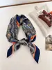 Bufanda de Seda Imprescindible para Blogueros Estilo Coreano, Bufanda Cuadrada Sedosa y Fresca, Bufanda Decorativa para la Cintura, Bufanda para el Cuello, Pañuelo para la Cabeza, Bufanda de Viaje con Estampado Paisley