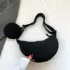 2025 Nueva Bolsa Lisa Sencilla para Mujer Moda Casual Bolso Dumpling para Salir y Divertirse Ligero Bolso Cruzado al Hombro
