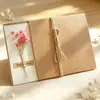 Papel Kraft Vintage Transfronterizo Flores Secas Flores Preservadas Día del Maestro Tarjeta de Agradecimiento Maestro Festival de Mediados de Otoño Ramo Tarjeta de Felicitación Hecha a Mano