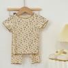 Traje corto floral de verano nuevo para niñas traje de dos piezas de verano para bebé estilo occidental estilo coreano pijama 0034
