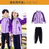 Uniforme de Jardim de Infância Estilo Primavera e Outono Uniforme de Escola Primária Uniforme de Formatura Roupas Esportivas Roxas Uniforme de Sala de Aula Infantil Conjunto de Uniforme de Beisebol Jin