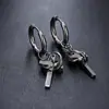 Aretes de Cruz Envolventes para Hombre, Aretes de Acero de Titanio, Aretes para Mujer, Accesorios de Clip para Oreja de Diseño Nicho, Tendencias de Joyería de Alta Gama