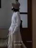 Blusa de Linho Fina Vazada com Amarração na Cintura, Estilo Relaxado, Proteção Solar, Tricô Fino de Manga Longa Emagrecedor