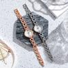 Estilo coreano simples feminino Artístico All-Match Mori Style Ins Style Metal Bracelet Elegante Estudante Elegante Relógio de Quartzo
