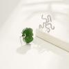 Pendientes de Plata de Ley 925 Accesorios Pendientes Universales Asimétricos Soporte Vacío Material para Pendientes de Jade Perla Hechos a Mano DIY