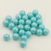 Acessórios de Contas Soltas Shijia 5818-2028 da Áustria, azul esmeralda claro, meio furo, Pérola, para brincos, pulseiras, colares, pingentes DIY