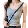 Artículo popular de TikTok, camisola sin mangas versátil anti-exposición para mujer, verano, corte ajustado, adelgazante, se puede usar como prenda exterior, estilo coreano