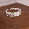 Anillo Abierto Estilo Xiaohongshu Doble Círculo K Chapado en Oro Anillo de Corazón Versátil Joyería para el Día a Día Anillo para Mujer en Stock