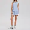 Camiseta de Tenis de Nuevo Estilo Transfronteriza para Mujer con Cuello y Sin Mangas Camisa Polo de Golf Traje Deportivo de Running para Exteriores de Secado Rápido