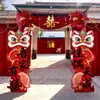 Pacote de Decoração de Casamento Estilo Chinês, Adereços de Casamento Dança do Leão, Placa de Boas-Vindas em KT, Decoração de Entrada, Decoração de Cabeça de Leão