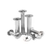 Remaches de presión niquelados de 9.5 mm para álbumes, Tornillos dorados para libro mayor, Tornillos de conexión para libro mayor