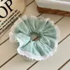 Goma para el Cabello de Cuatro Capas Color Verde Menta, Accesorios para el Cabello, Esenciales de Verano, Alta Calidad Ins Popular Mismo Estilo Goma para el Cabello de Encaje de Doble Capa