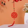 Talla de Madera Año Nuevo Bonsái Pequeños Adornos Colgantes Decoración de Boda Pequeños Colgantes Arreglo Festival de Primavera Bendiciones de Primavera Buena Suerte y Prosperidad Decoración de Planta en Maceta