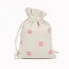 Impresso algodão e linho pacote de pano bolso estilo étnico saco de algodão com cordão saco de embalagem de jóias saco repelente de mosquitos atacado spot