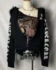 Sudadera con Capucha Decorativa Estilo Oscuro Harajuku Retro Y2K Estampado de Calavera Cuello de Piel Nueva Colección Otoño e Invierno 2025 Transfronteriza