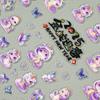 Redanco nuevo caparazón en relieve 5D morado claro linda serpiente enviar bendición pegatinas para arte de uñas pegatinas tridimensionales para uñas M-2760