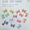 2025 Nova Resina Colorida Aurora Laço DIY Arte de Unhas Joias Acessórios Capa de Celular Adorno de Cabeça Unhas Vestíveis