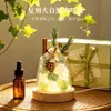 Difusor de piedra con aroma fresco, aceite esencial de cristal, set de regalo de aromaterapia sin llama, regalo de cumpleaños para niñas, mejor amiga, ambiente de dormitorio, pequeña luz nocturna