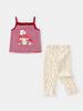 Lindo Top de Tirantes Estampado para Bebé Verano 2025 5219 Nuevo Conjunto de Dos Piezas de Leggings Florales para Niña