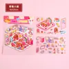 Pegatinas de paisajismo lindas y creativas material para diario de chicas pegatinas diy cabaña 3d escena miniatura