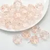 Cuentas Esmaltadas Degradadas con Agujeros, Accesorios de Camelia Coloridos Transparentes, Cadenas Coloridas de Teléfono Móvil de Rosa, Joyería de Cuentas