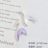 Colgante de Aleación con Tachuelas de Diamante en Forma de Cola de Pez Gradiente Brillante Soñador de Colores Accesorios DIY para Pulseras y Pendientes de Cuentas