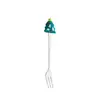Juego de Cuchara y Tenedor Transfronterizo Ambiente Navideño Vajilla Cuchara Dorada para Café Cuchara para Postre Acero Inoxidable Muñeco Navidad