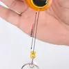 Mochila Retrátil com Mola Armazenamento Cinto para Garrafa de Água Clipe de Chaveiro Portátil Fácil de Puxar Preto