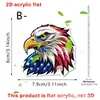 Colgante de Acrílico 2D para Coche con Diseño Nuevo Transfronterizo Día de la Independencia Americana Llavero de Gato Conejo Águila de Dibujos Animados Decoración Interior de Coche