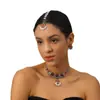 Europa, América y Oriente Medio Transfronterizo Estilo Étnico Retro Estilo de la Edad Media Traje de Joyería Estilo de Corte Retro Conjunto para Mujer de Perla y Gota de Agua