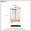 Portalápices de Cristal para Uñas Estilo Europeo Portalápices para Cejas Portamaquillaje de Belleza Portalápices Geométrico Caja de Almacenamiento