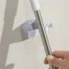 Clip para Mopa Sin Taladro Soporte de Mopa para Baño Montado en Pared Clip para Escoba Montado en Pared Sin Taladro