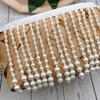Punto industria pesada mano bricolaje trabajo uña cuenta encaje cuenta cinta cuenta cortina retro cheongsam ropa china borla cinturón perla