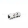 Conector de tubo reto tipo luva de cartão de aço inoxidável GB3737.1 Conector hidráulico de alta pressão tipo luva de cartão de Aço Inoxidável 316L