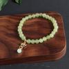 Pulsera de cristal con colgante de zorro de nueve colas, Buda Pixiu, mariposa de jade y manzana de piedra natural, nueva pulsera china en vivo Douyin