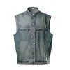Chaleco de Mezclilla para Hombre Moda Primavera 2025 Marca Hombro Caído Sin Mangas Chaleco Retro Viejo Chaqueta de Mezclilla Primavera y Otoño
