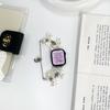 Correa de Pulsera Transparente de Perlas Adecuada para Applewatch iWatch Décima Segunda Generación 11/10