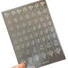 Adesivos para Nail Art de Floco de Neve Fogos de Artifício Vazados Template para Pintura Spray Adesivos de Floco de Neve Franceses Ferramenta Auxiliar de Cola Gradiente Pat-On