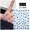 Celebridad de Internet Más Vendidos Retro Azul Brillante Arena Movediza Mariposa Pegatinas para Uñas con un Toque de Lujo de Alta Gama y Pegatinas para Uñas de Mariposa en Relieve